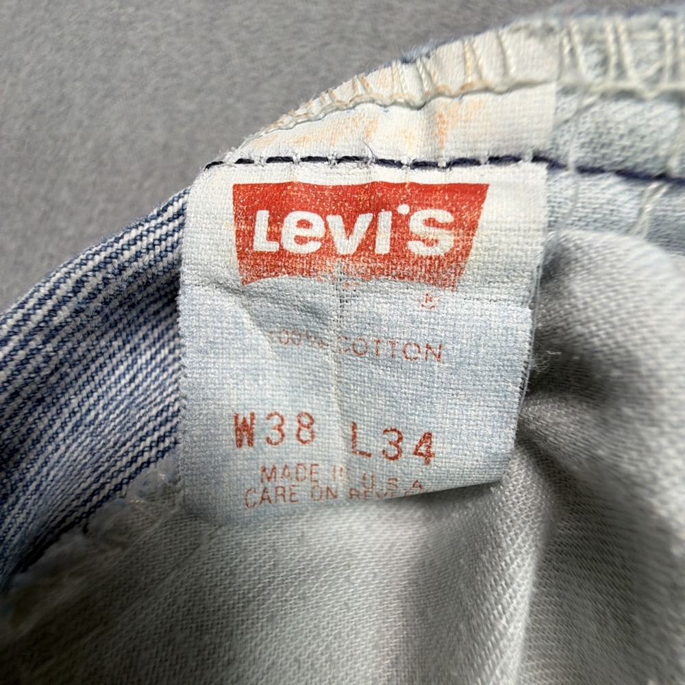 VTG Levis Orange Tab 505 Jeans Mens 38x34 (Fits 36x33) Made In USA 80s Nice Fade - Picture 7 of 11